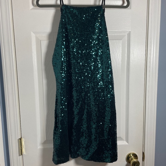 Women’s Lulus Sequin Green Size Large - Picture 1 of 3